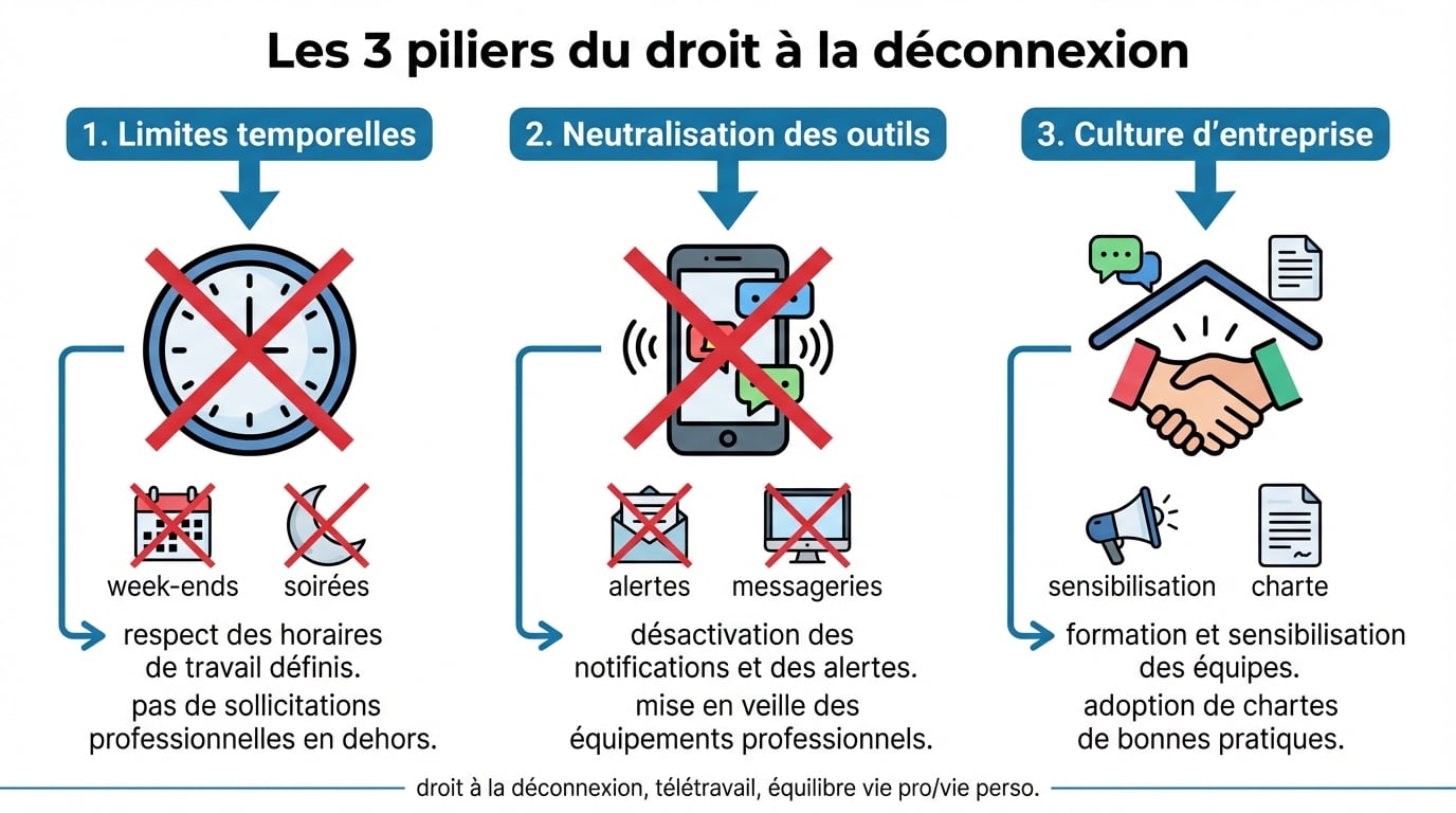 Les 3 piliers du droit à la déconnexion