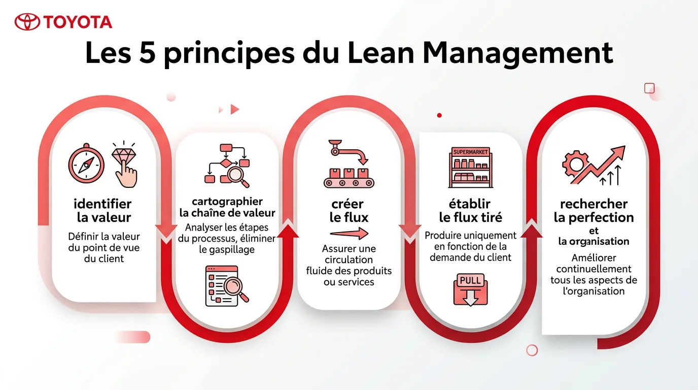 Les 5 principes du Lean Management