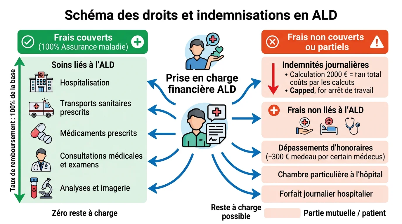 Schéma des droits et indemnisations en ALD