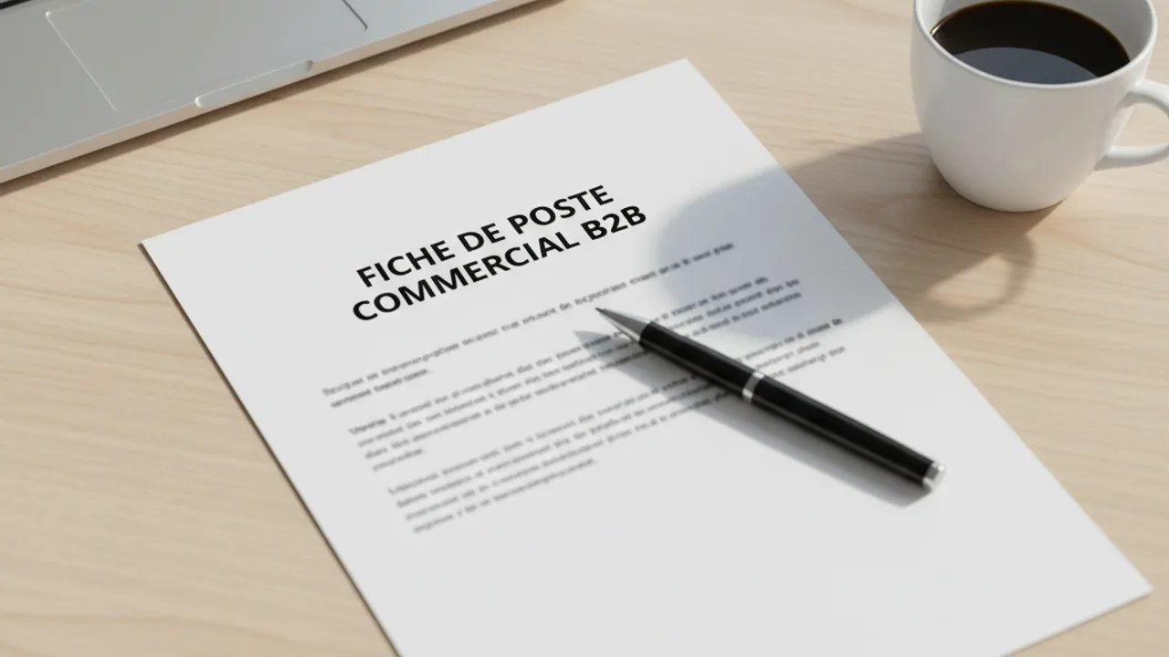 Aperçu d'une fiche de poste Commercial B2B imprimée