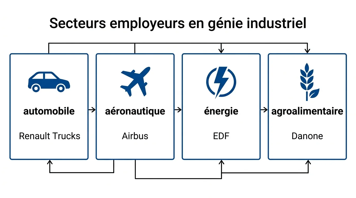Secteurs employeurs en génie industriel