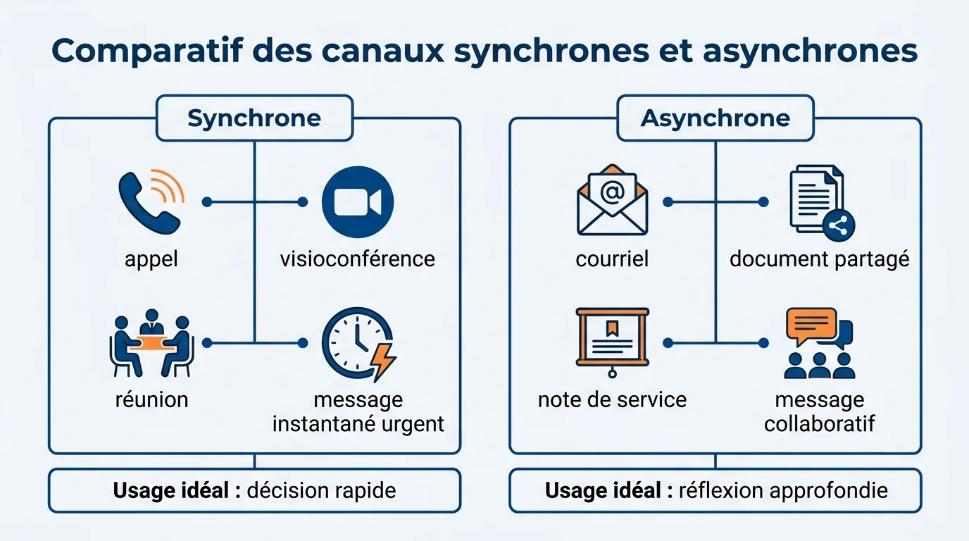 Comparatif des canaux synchrones et asynchrones