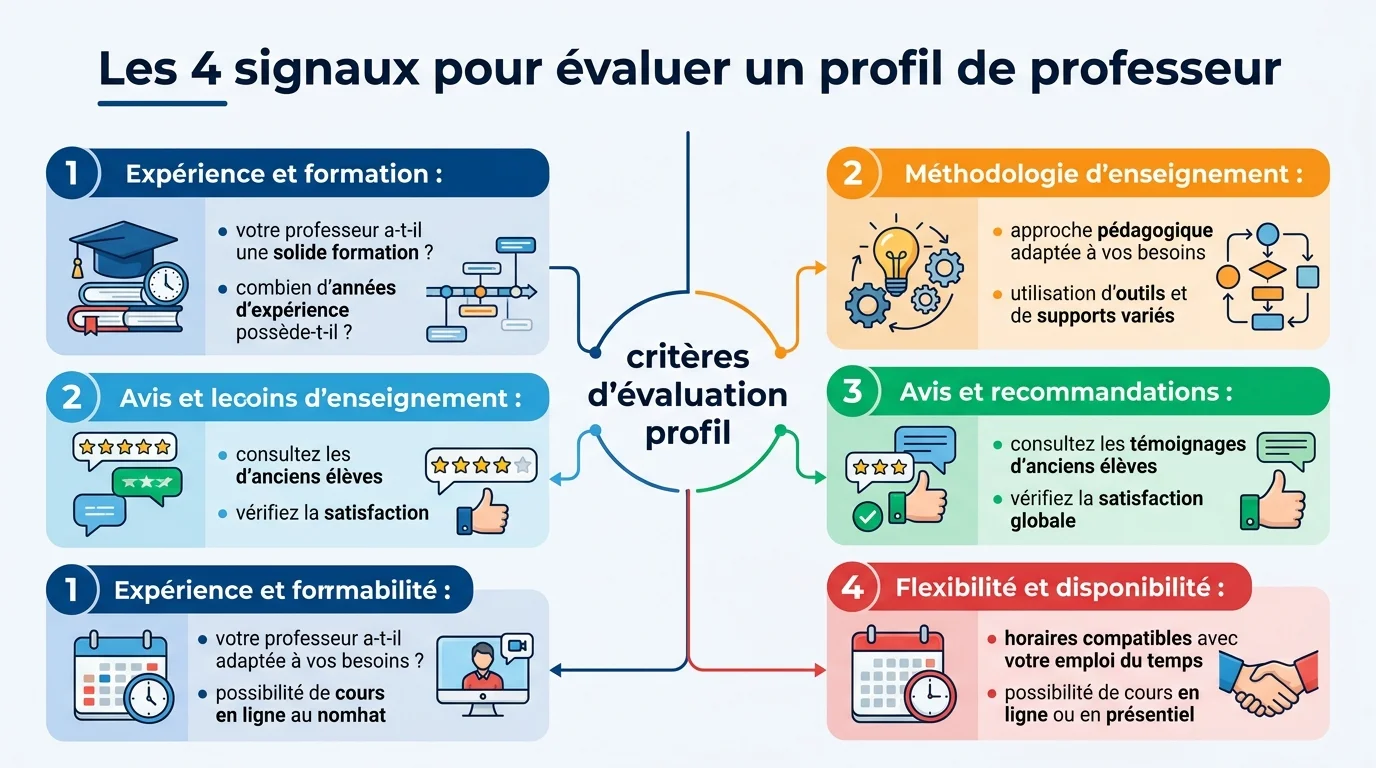 Les 4 signaux pour évaluer un profil de professeur