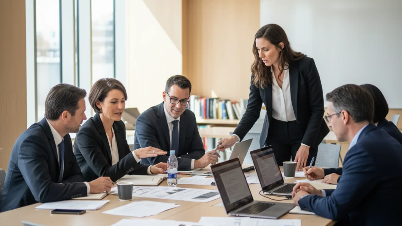 Promotion EMBA en travail de groupe