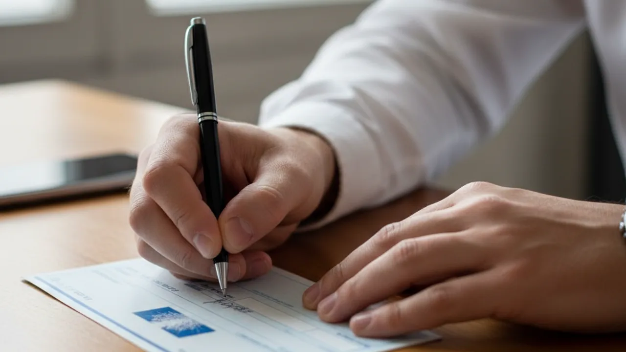 Remplir un chèque, montant à écrire en lettres