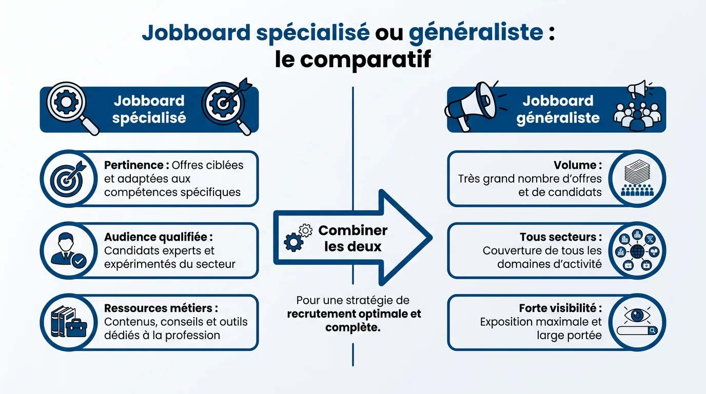 Jobboard specialise ou generaliste : le comparatif