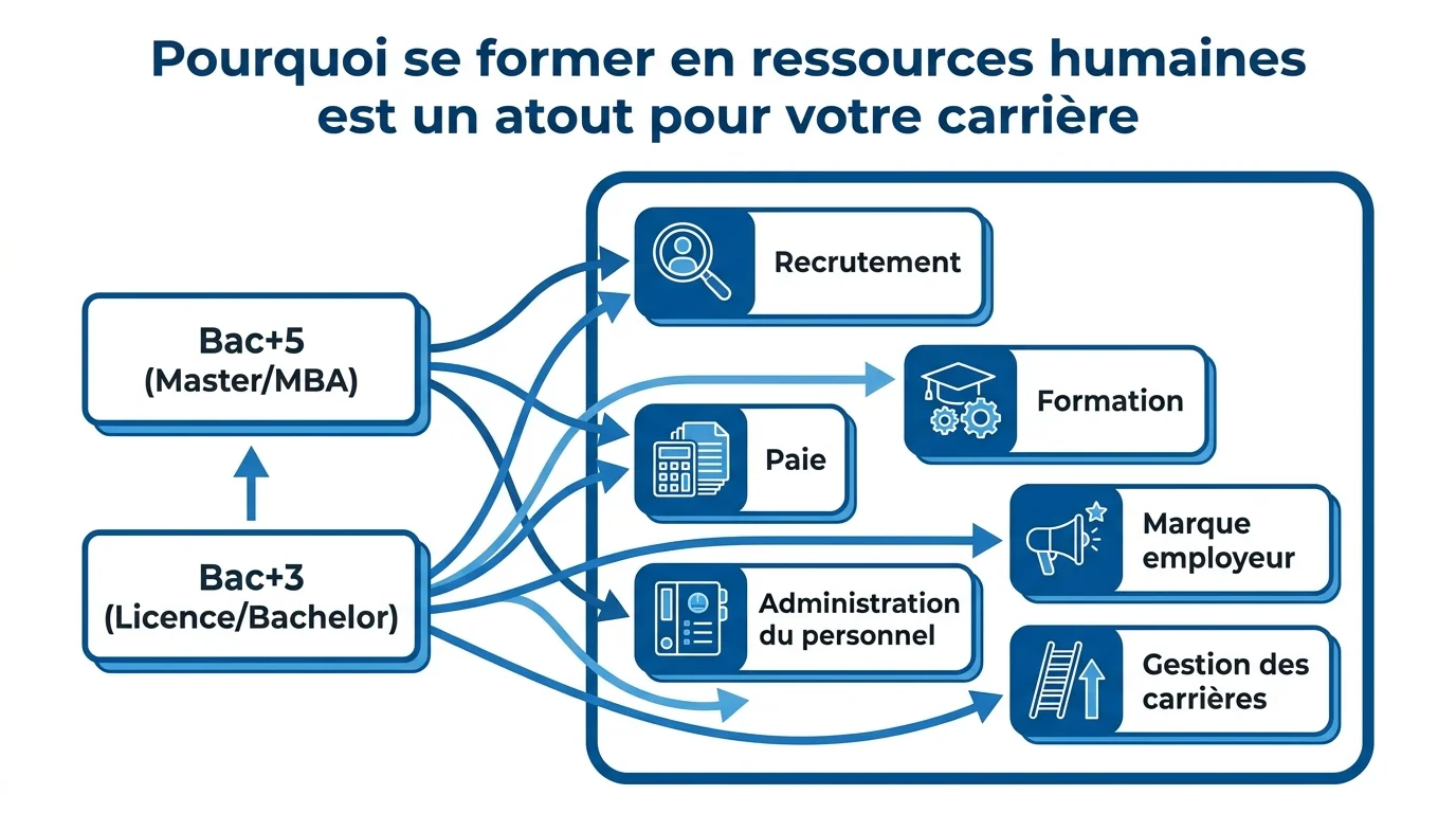 Le secteur RH, un domaine porteur qui recrute du Bac+3 au Bac+5