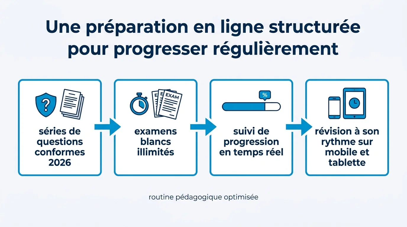 Une préparation en ligne structurée pour progresser régulièrement